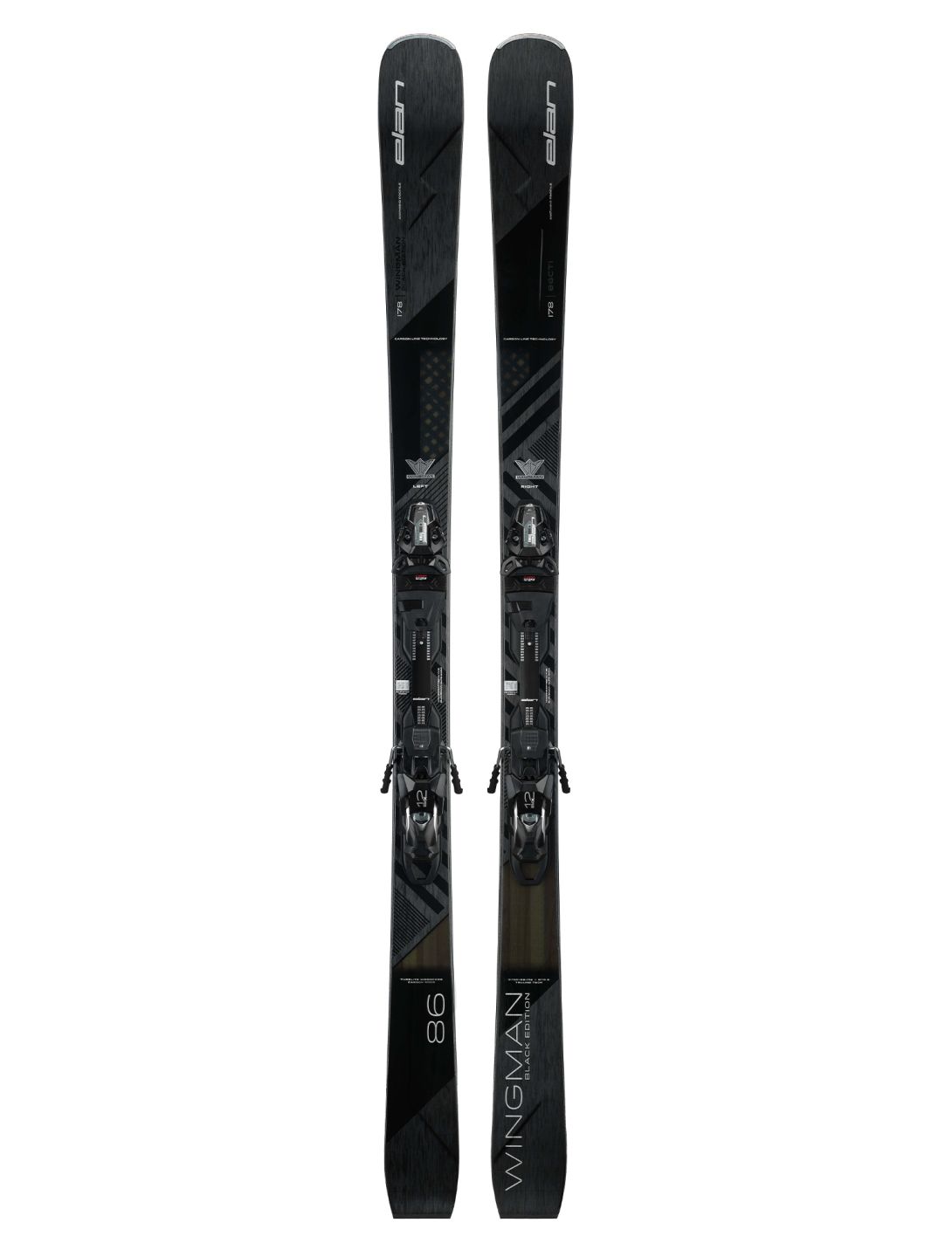 Elan, Elan Wingman 86 FusionX Black Edition (2024-2025) skis unisexe Black 