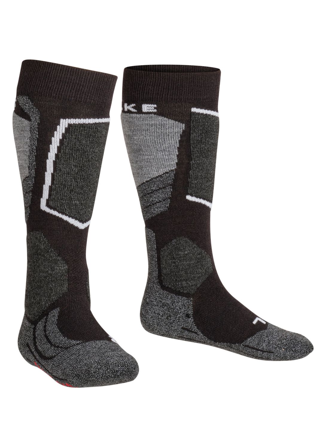 Falke, SK2 Intermediate chaussettes de ski enfants Black Mix gris, noir 