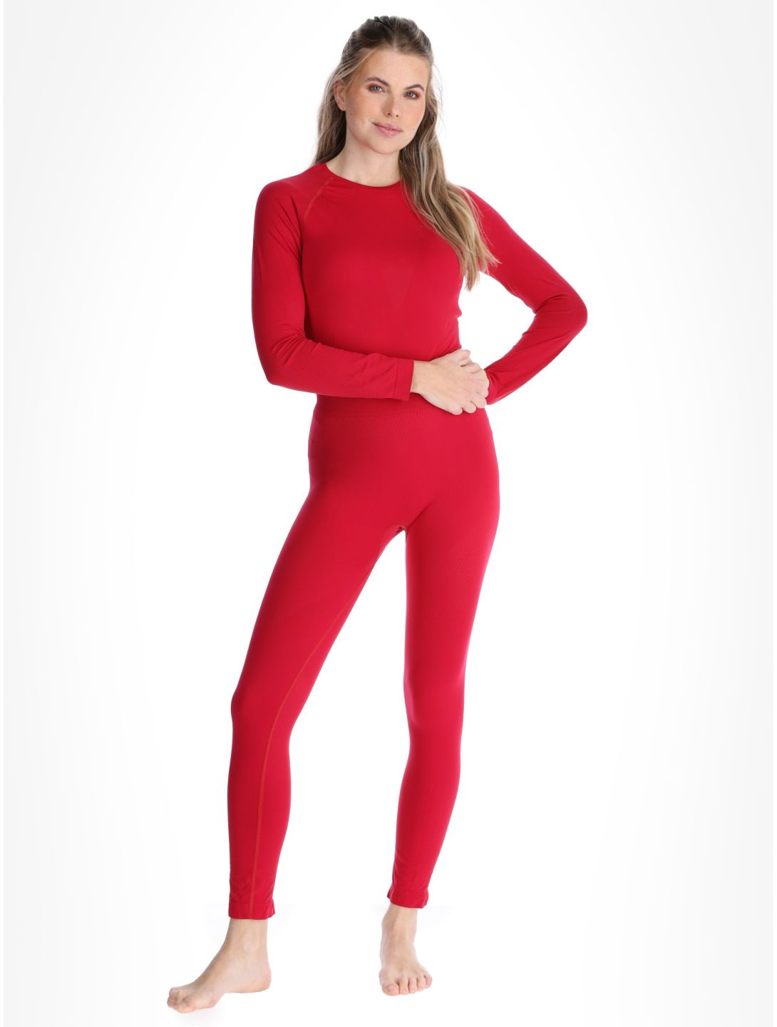 Falke, Long Tights pantalon thermique femmes Red rouge 