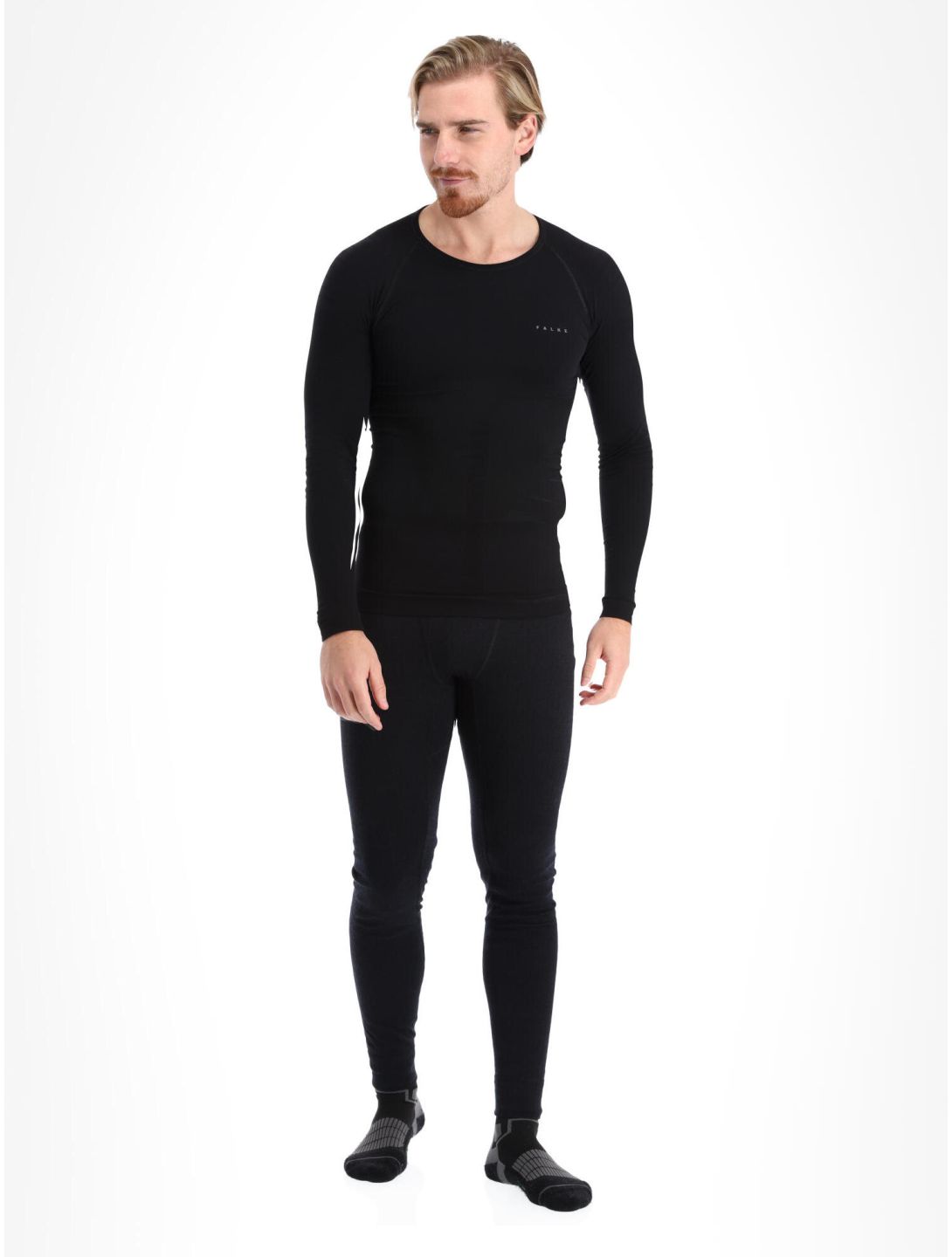 Falke, Longsleeved Shirt Tight chemise thermo hommes Black noir 