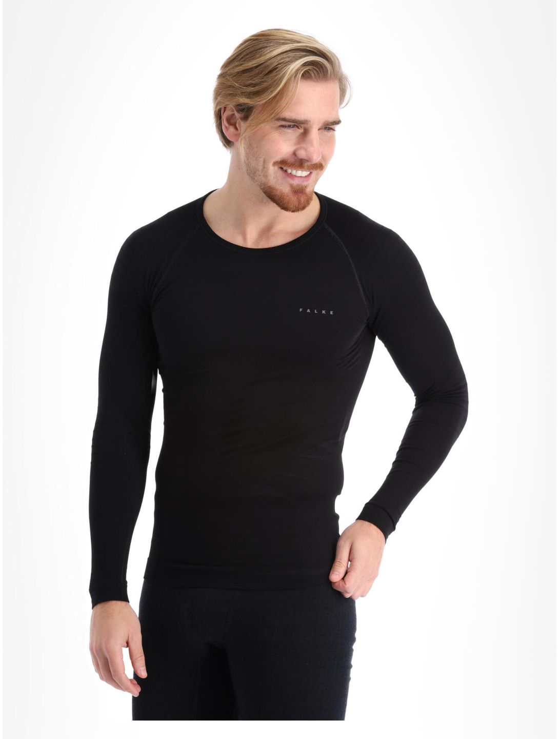 Falke, Longsleeved Shirt Tight chemise thermo hommes Black noir 