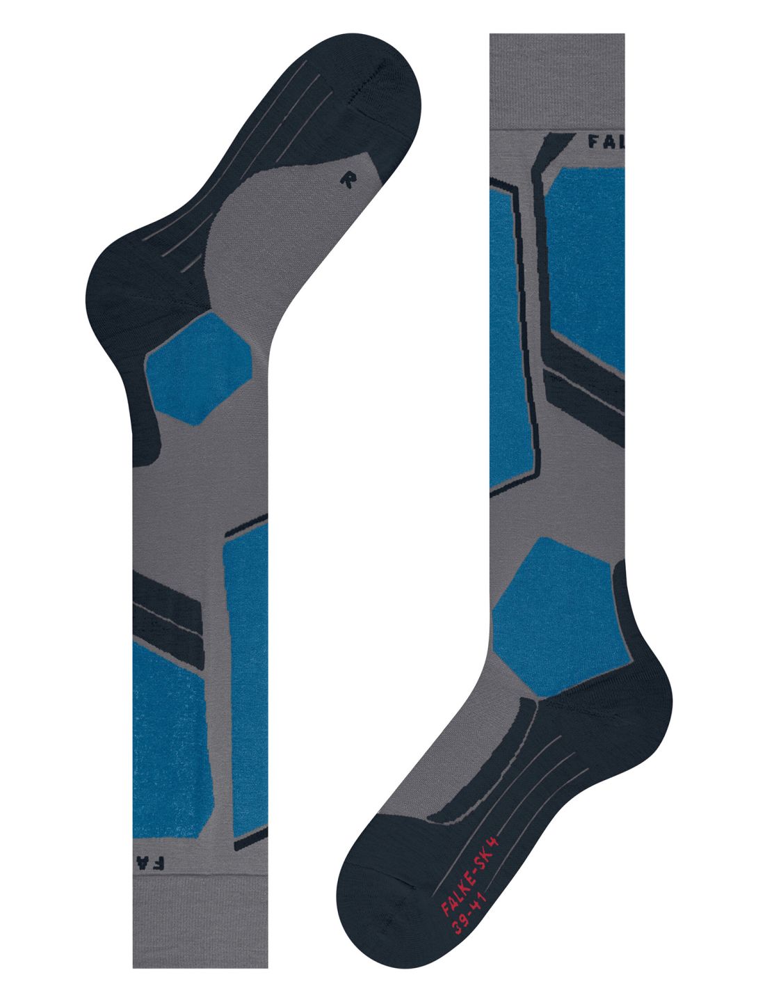 Falke, SK4 Advanced chaussettes de ski hommes M. Grey Melange bleu 