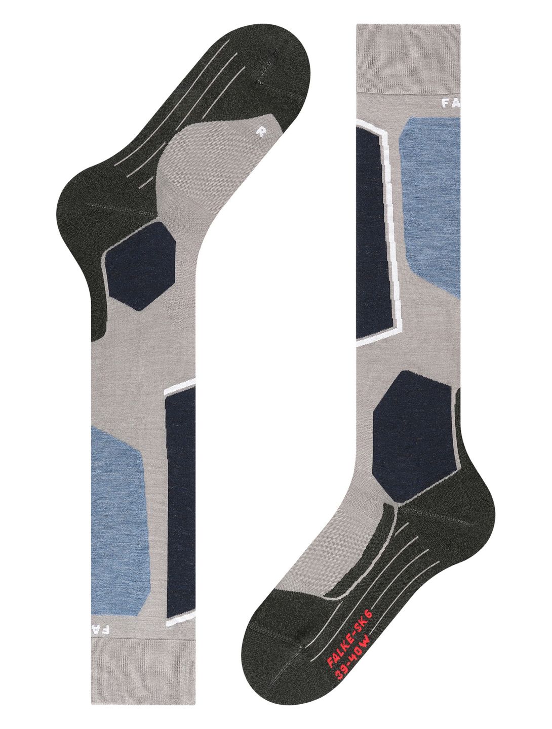 Falke, SK6 Pro chaussettes de ski femmes M. Grey Melange gris 