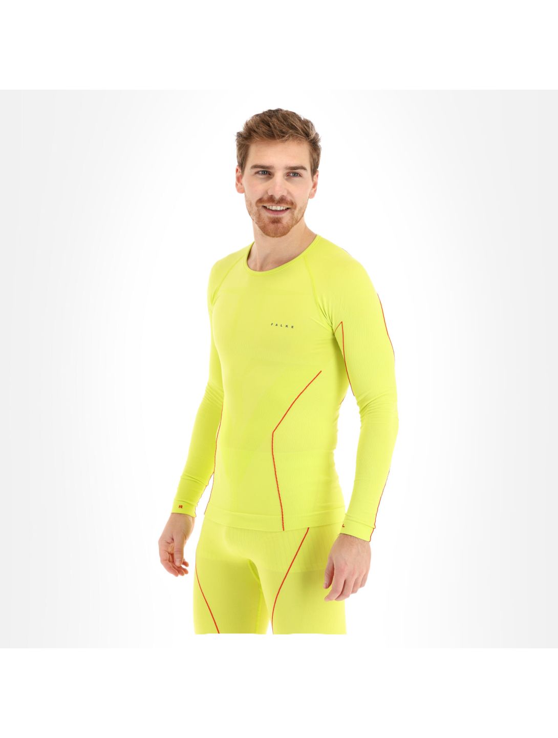 Falke, W Longsl. T M chemise thermo hommes bright jaune 