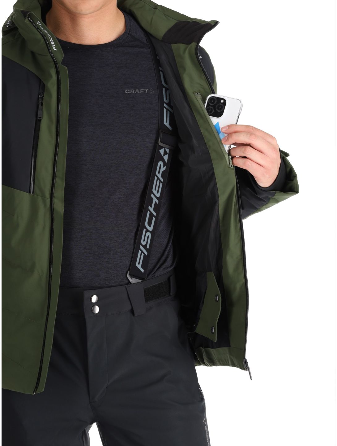 Fischer, Anniversary veste de ski hommes R.Green-R.Green-Black 