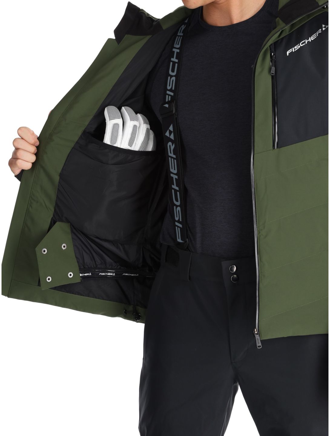 Fischer, Anniversary veste de ski hommes R.Green-R.Green-Black 