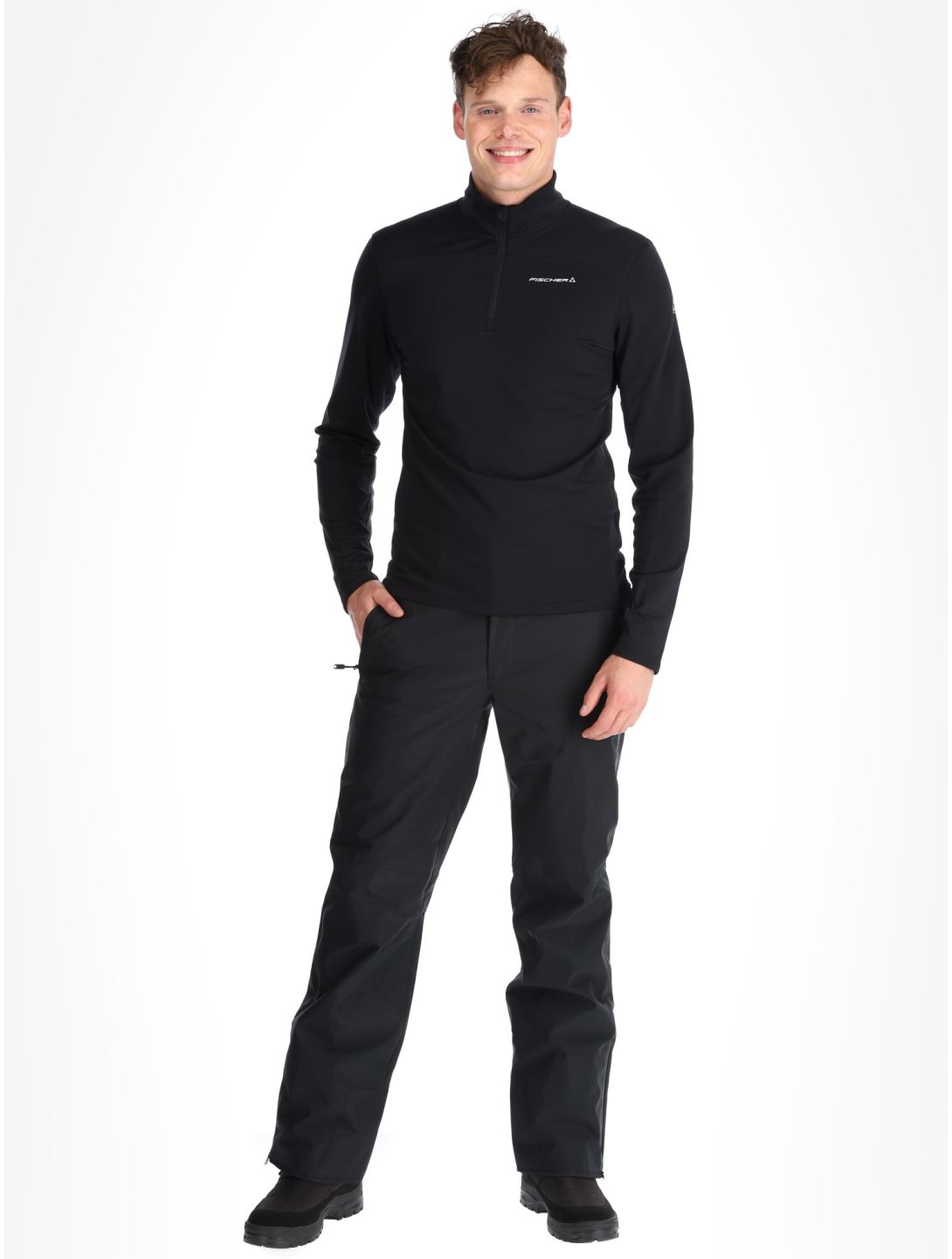 Fischer, Base Pro pull de ski hommes Black noir 