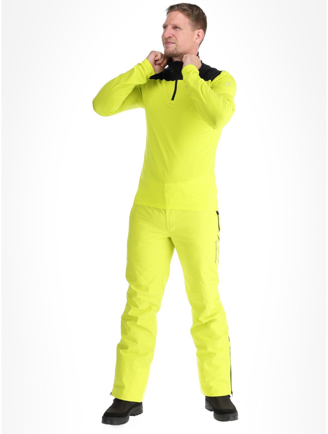 Fischer, Base Pro pull de ski hommes Yellow F-Yellow F-Black 