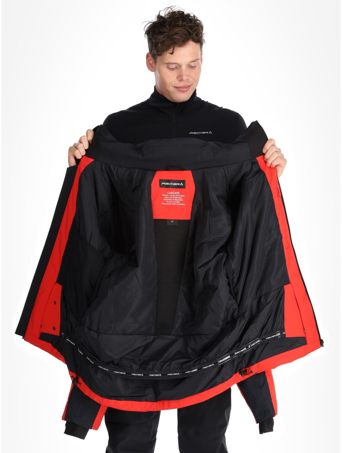 Fischer, Cascade veste de ski hommes C.Red-C.Red-Black 