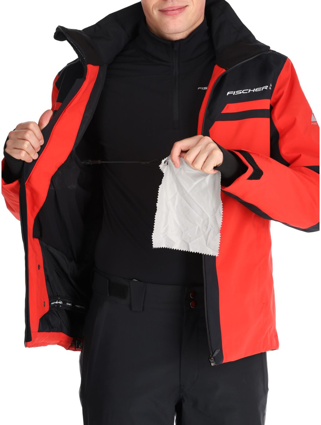 Fischer, Cascade veste de ski hommes C.Red-C.Red-Black 