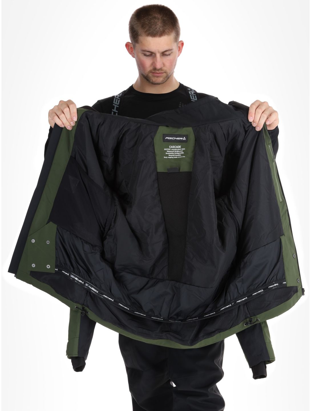 Fischer, Cascade veste de ski hommes R.Green-R.Green-Black 