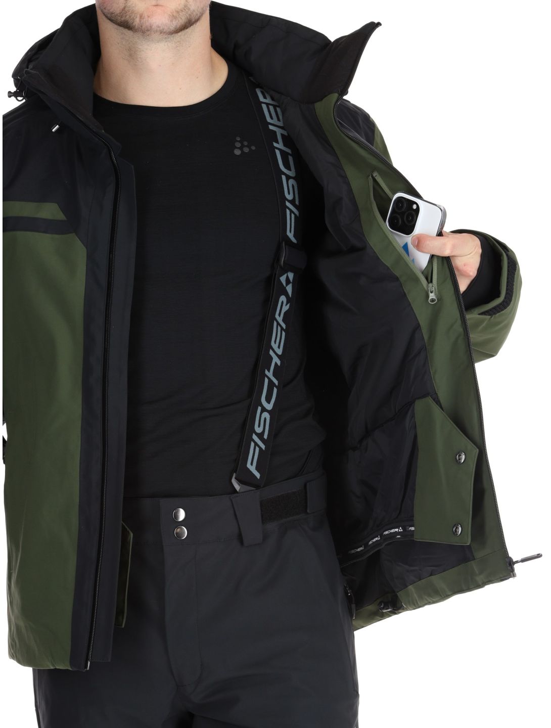 Fischer, Cascade veste de ski hommes R.Green-R.Green-Black 