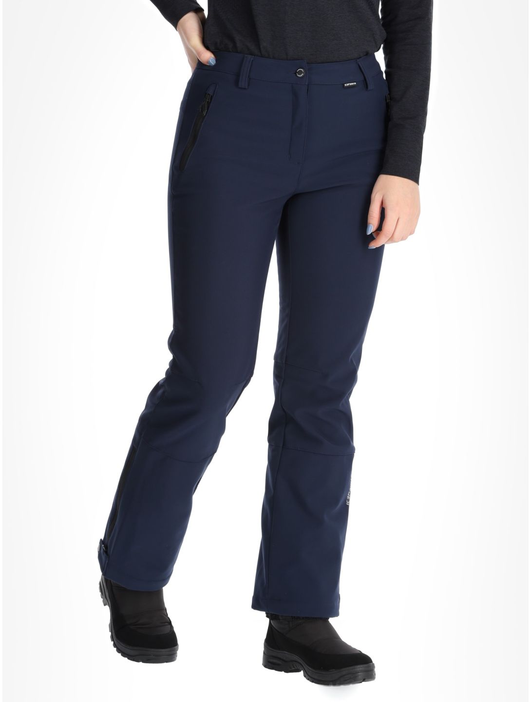 Frechen pantalon de ski en softshell modèle court femmes Dark Blue bleu 