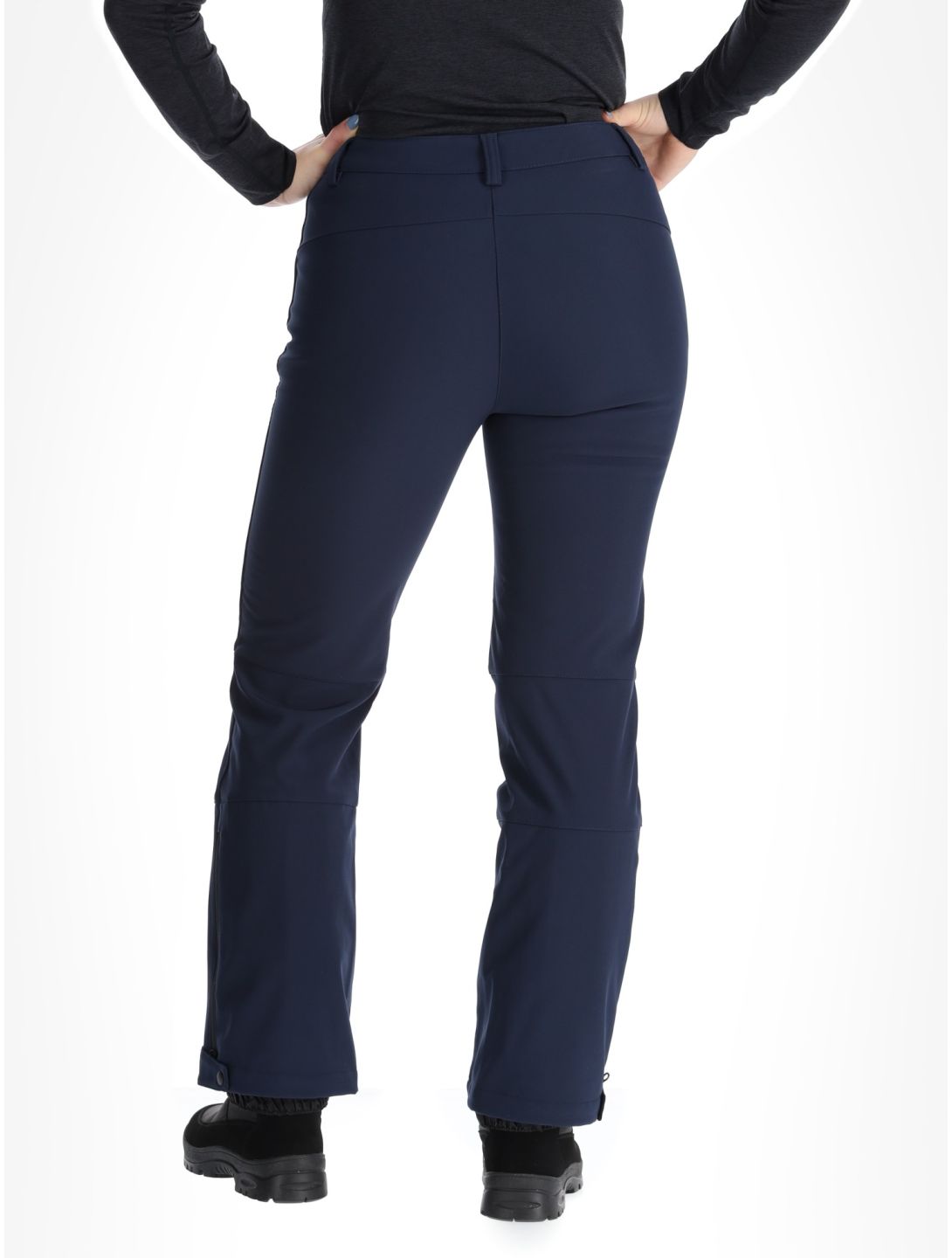 Frechen pantalon de ski en softshell modèle court femmes Dark Blue bleu 