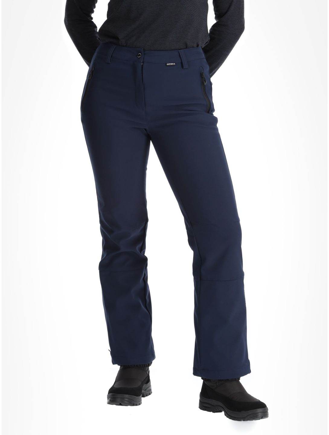 Frechen pantalon de ski en softshell modèle court femmes Dark Blue bleu 