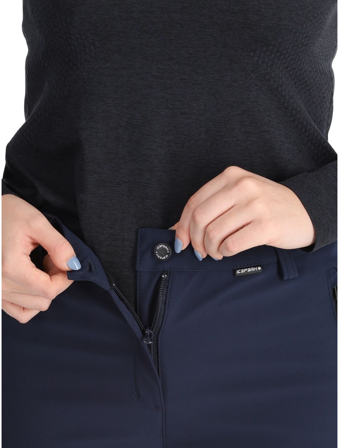 Frechen pantalon de ski en softshell modèle court femmes Dark Blue bleu 