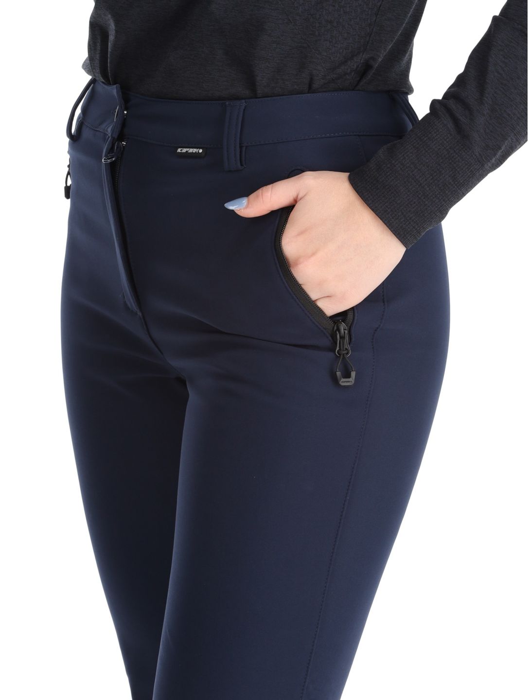 Frechen pantalon de ski en softshell modèle court femmes Dark Blue bleu 