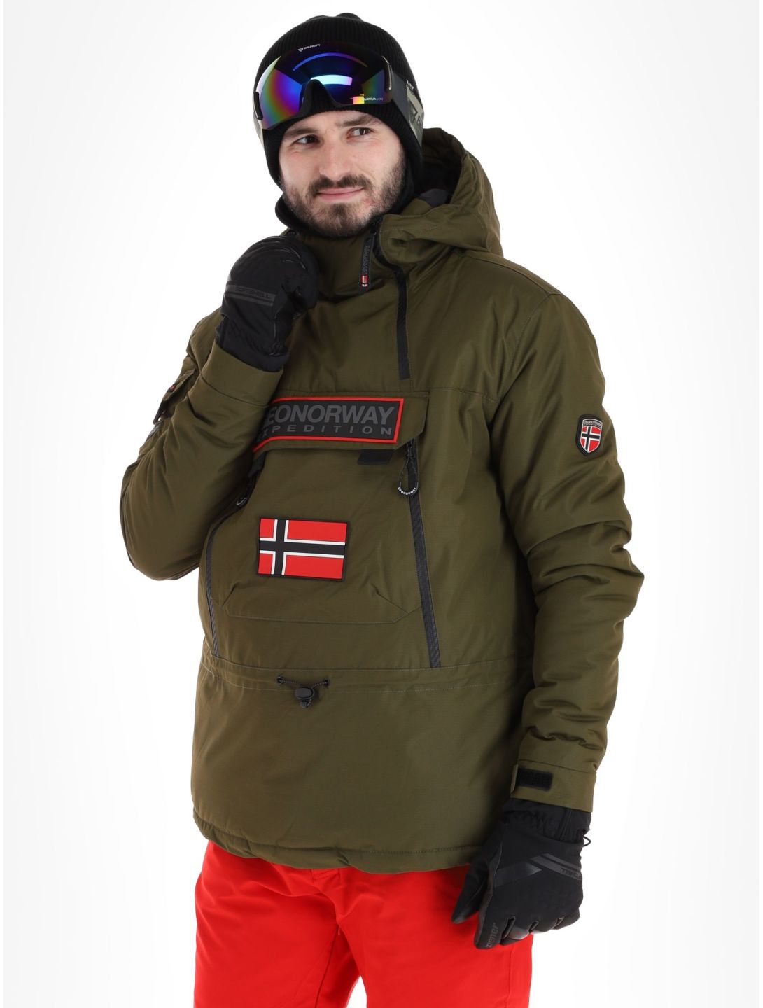 Geographical Norway, Benyamine veste de ski hommes Kaki vert 