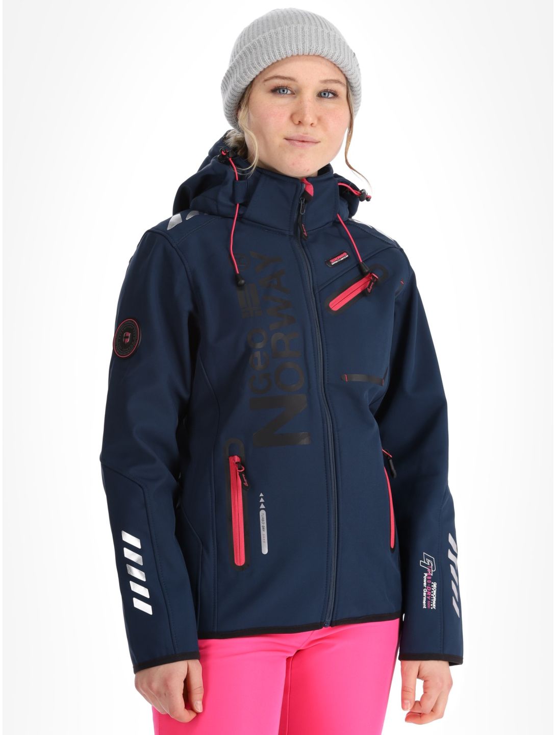 Geographical Norway, Reine veste de ski softshell femmes Navy / Pink bleu, rose 