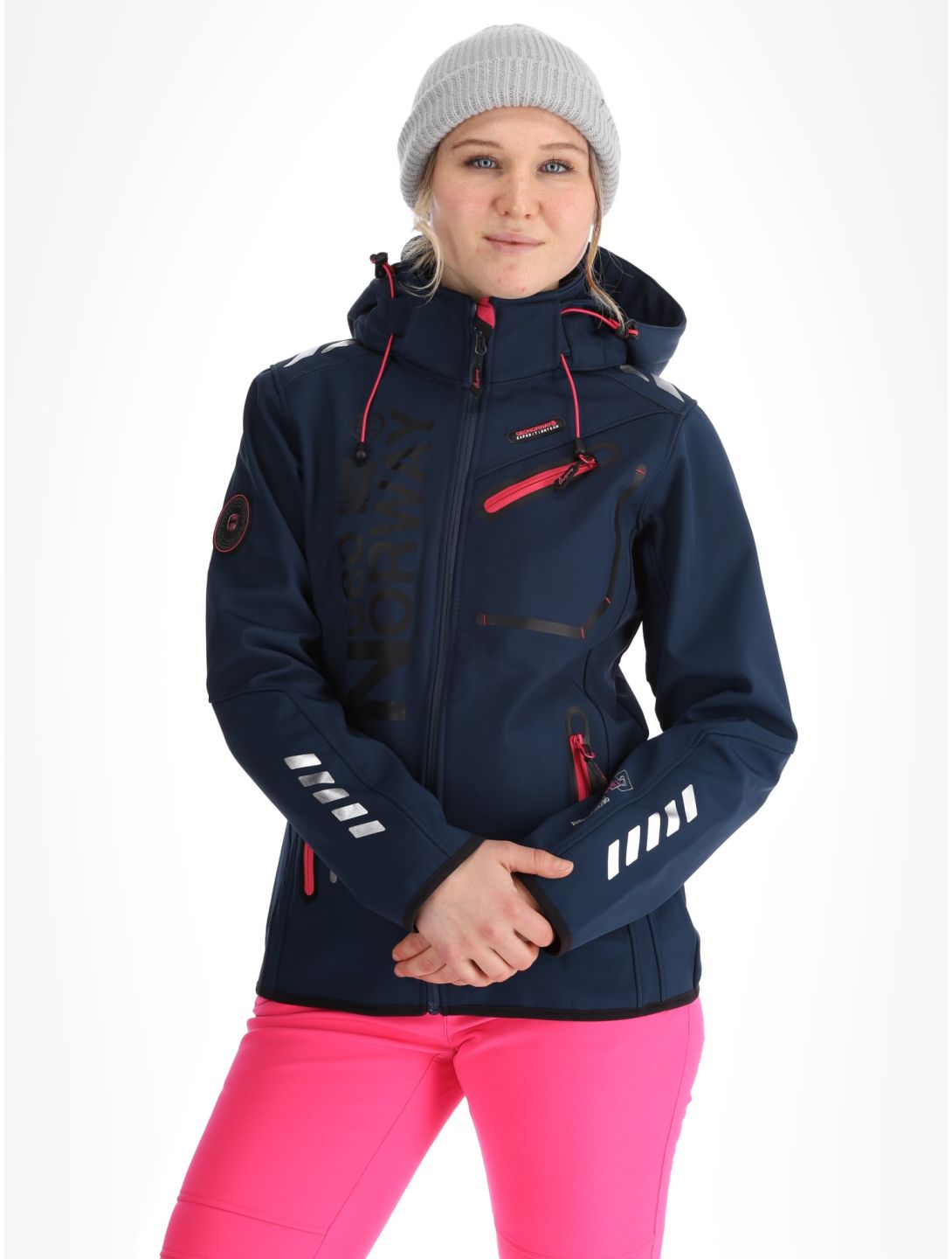 Geographical Norway, Reine veste de ski softshell femmes Navy / Pink bleu, rose 