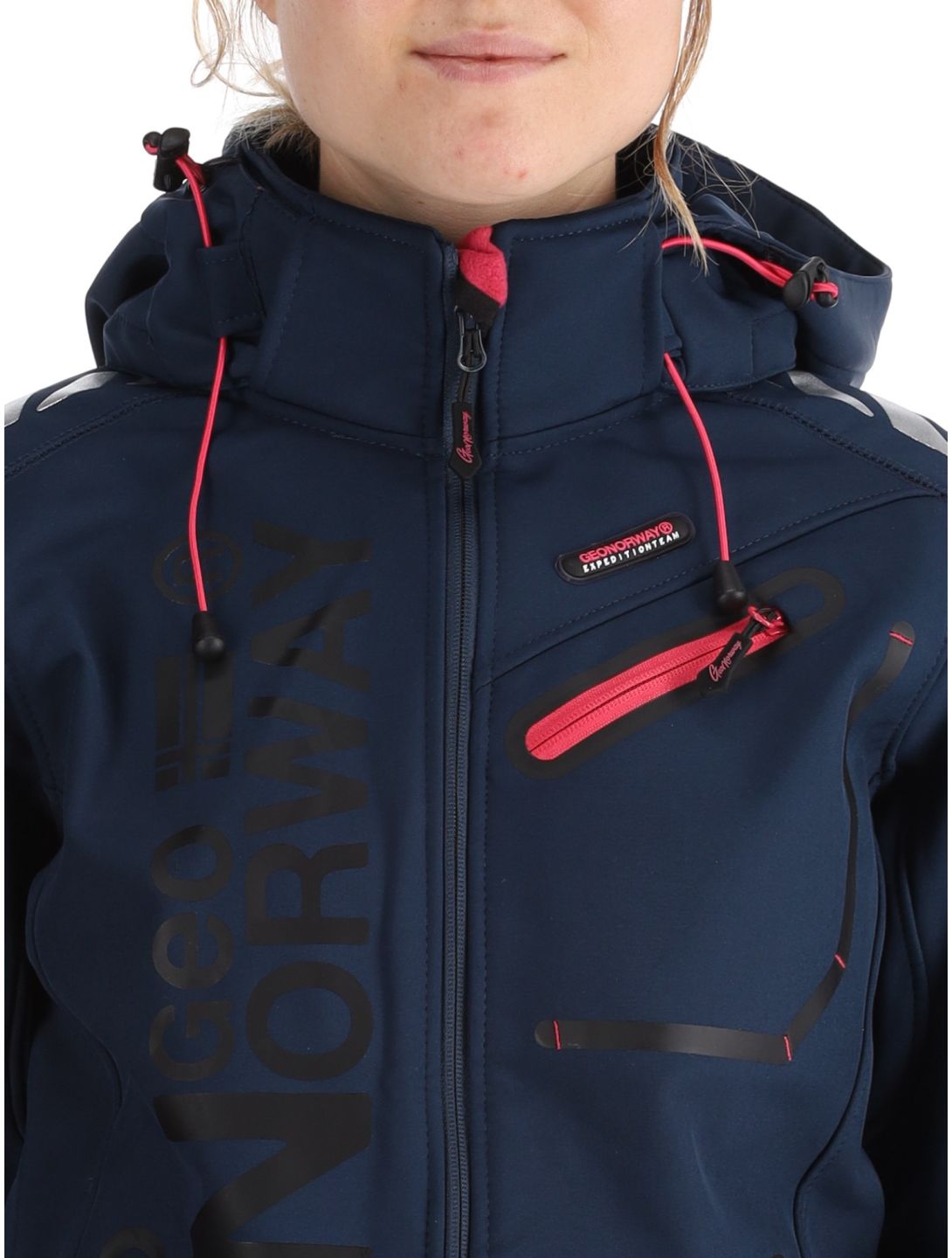 Geographical Norway, Reine veste de ski softshell femmes Navy / Pink bleu, rose 