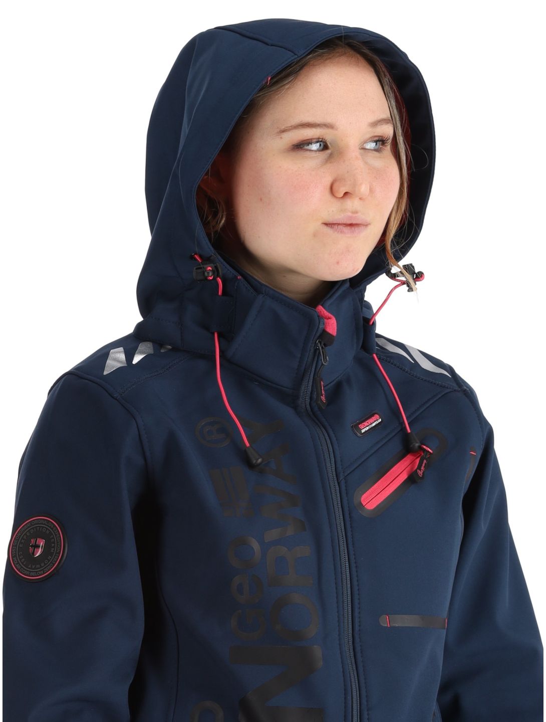 Geographical Norway, Reine veste de ski softshell femmes Navy / Pink bleu, rose 