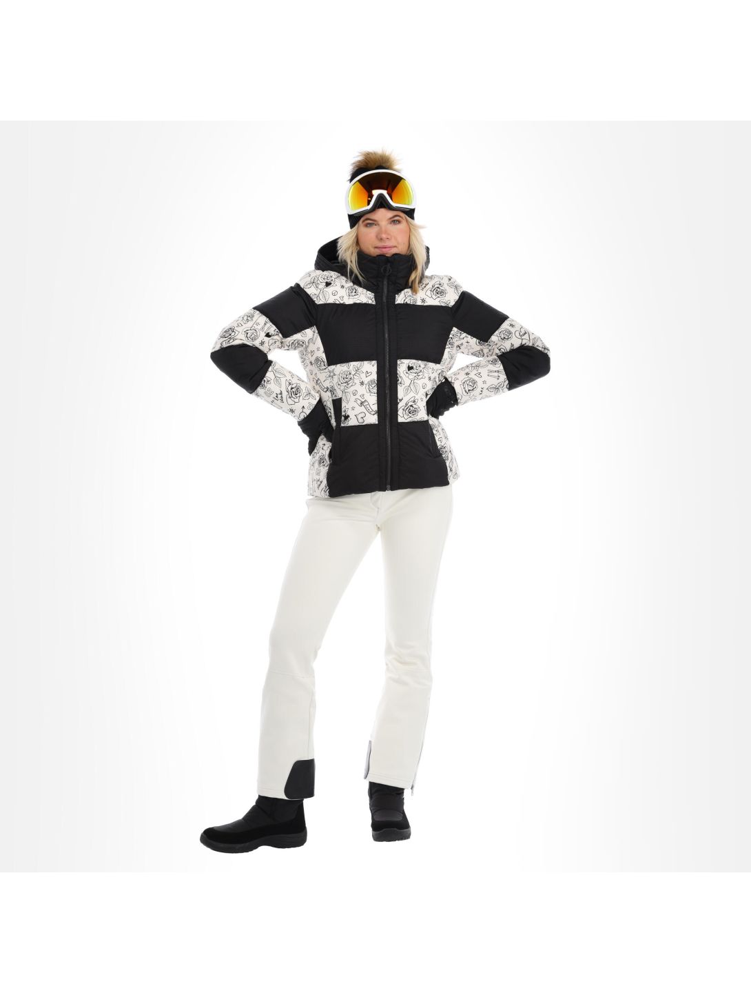 Head, Ashley veste de ski femmes legacy print ivory blanc 