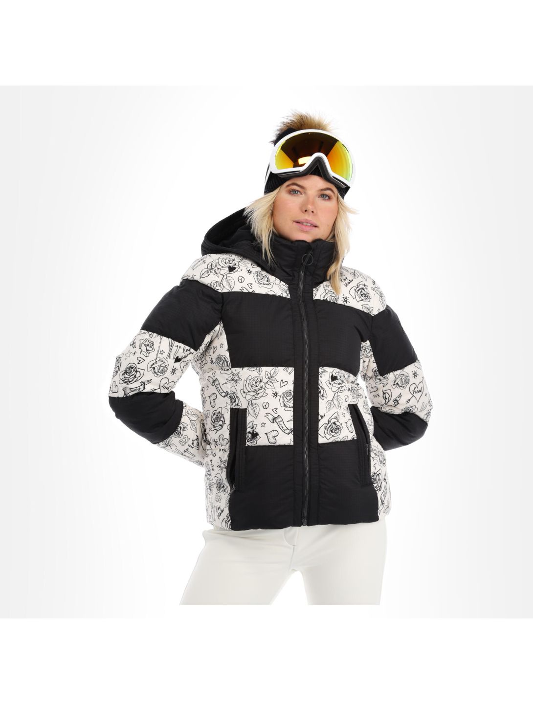 Head, Ashley veste de ski femmes legacy print ivory blanc 