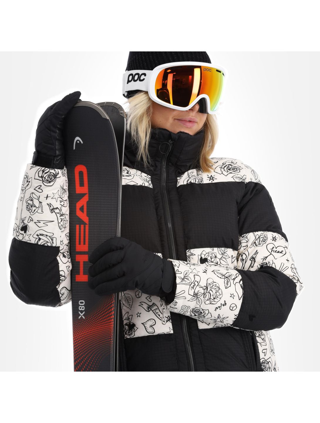 Head, Ashley veste de ski femmes legacy print ivory blanc 