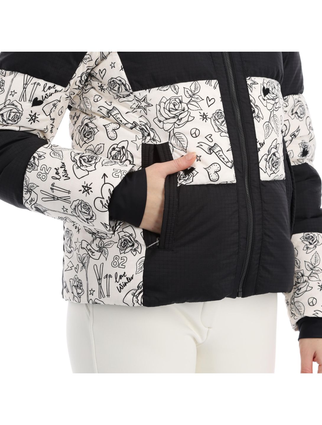 Head, Ashley veste de ski femmes legacy print ivory blanc 