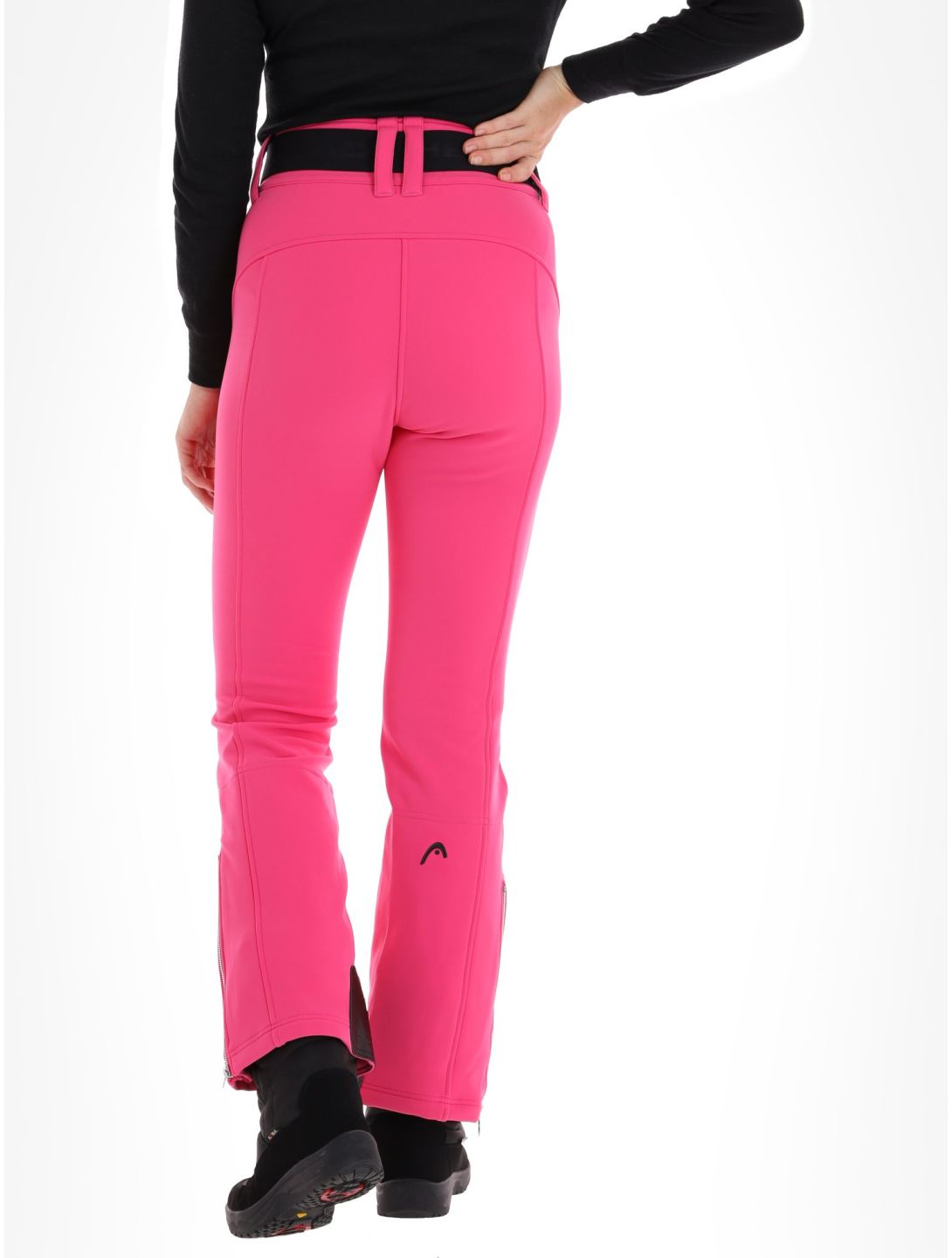 Head, Jet pantalon de ski en softshell femmes Fuschia Pink rose 