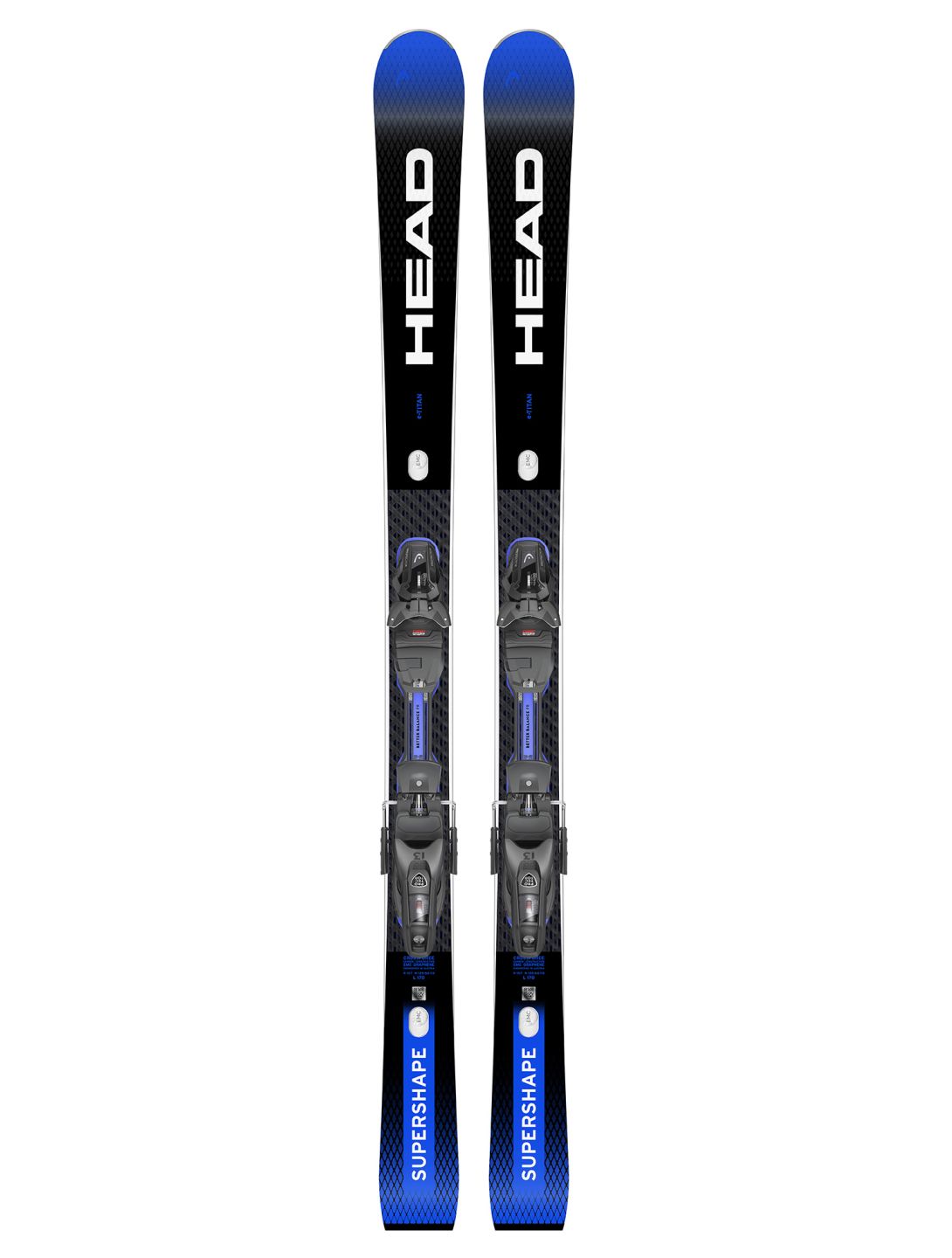 Head, Supershape e-Titan + Protector PR 13 GW skis unisexe Blue 