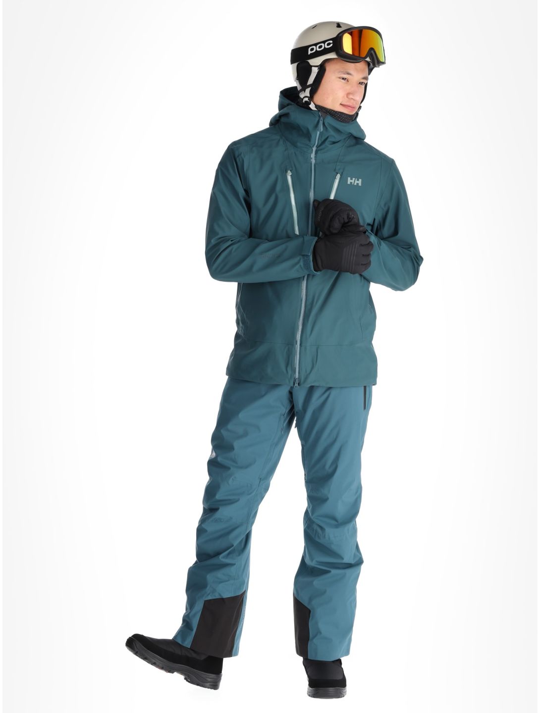 Helly Hansen, Alpha 3L Long Shell veste de ski à coque dure hommes Dark Creek vert 