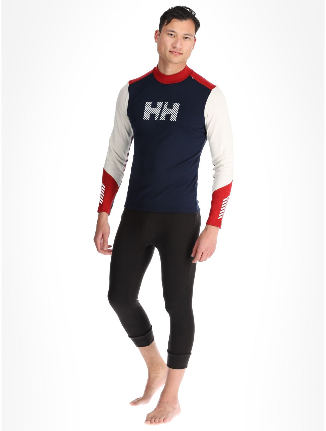 Helly Hansen, Lifa Merino Midw Logo chemise thermo hommes Offwhite blanc 