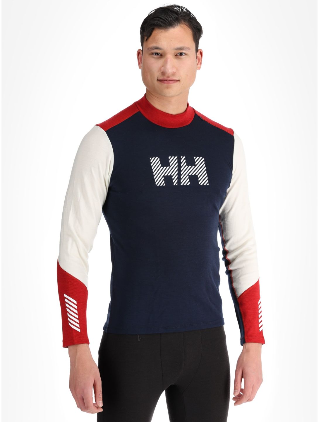 Helly Hansen, Lifa Merino Midw Logo chemise thermo hommes Offwhite blanc 