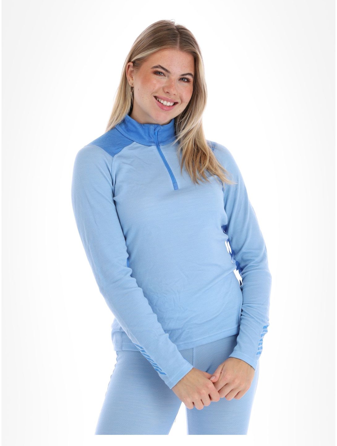 Helly Hansen, W Lifa Merino Midweight 1/2 Zip pull de ski femmes Bright Blue bleu 