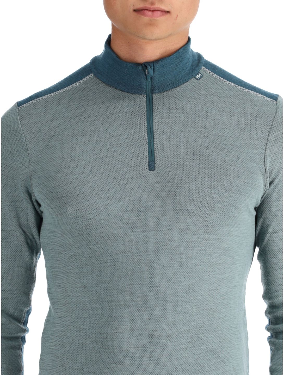 Helly Hansen, Lifa Merino Midweight 1/2 Zip pull de ski hommes Cactus vert 