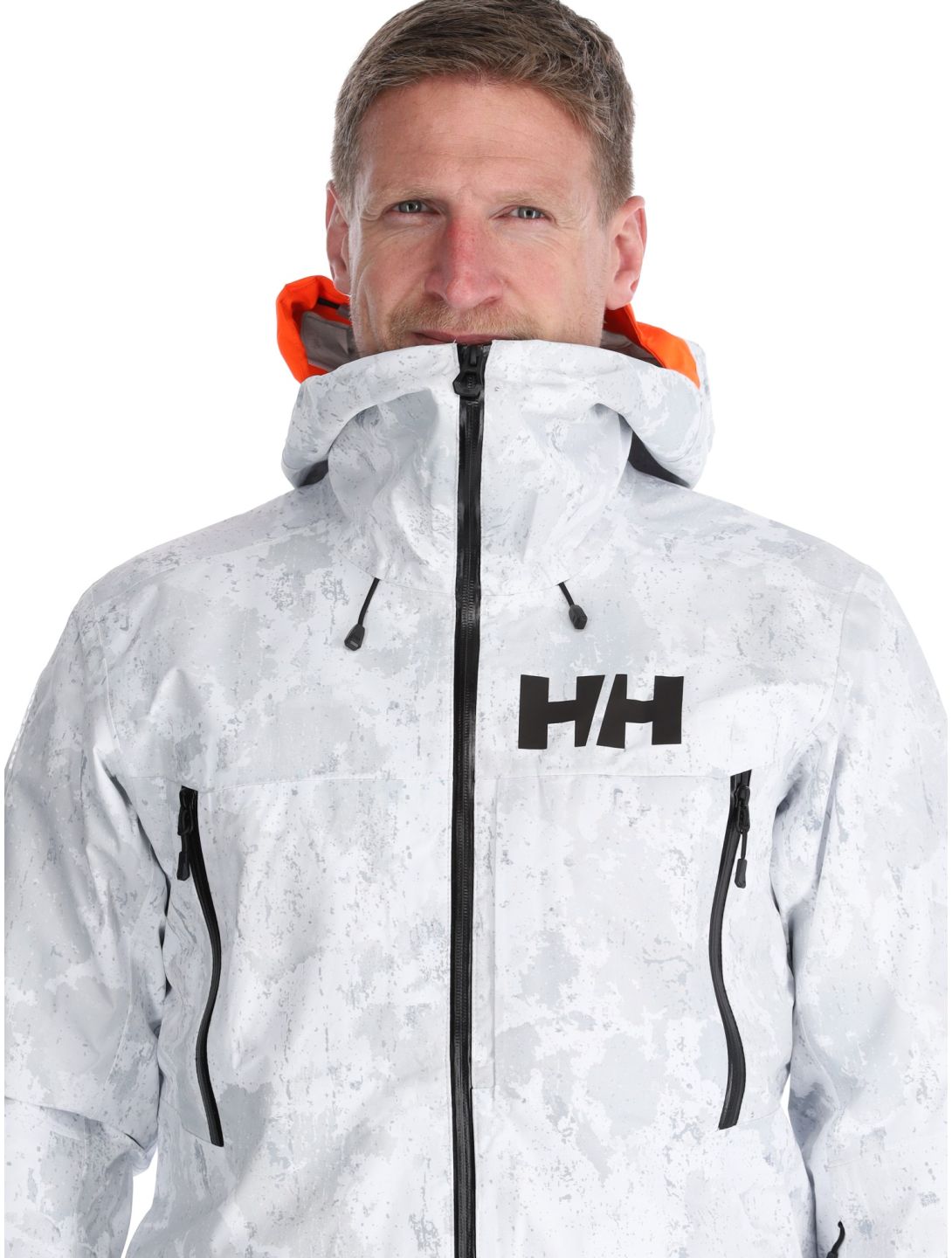 Helly Hansen, Sogn Shell 2.0 veste de ski à coque dure hommes Grey Fog Snow Camo AOP blanc, gris 