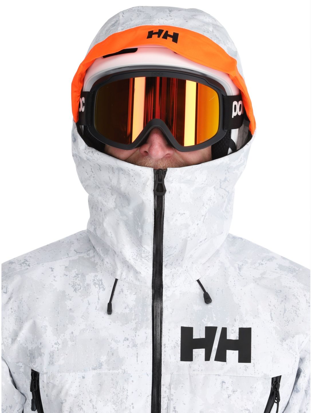 Helly Hansen, Sogn Shell 2.0 veste de ski à coque dure hommes Grey Fog Snow Camo AOP blanc, gris 