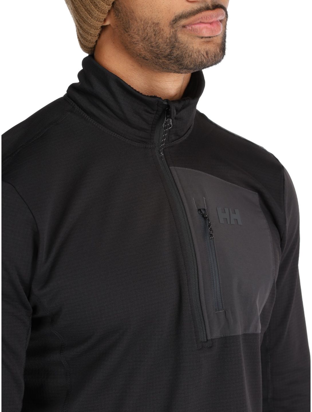 Helly Hansen, Versalite 1/2 Zip pull de ski hommes Black noir 