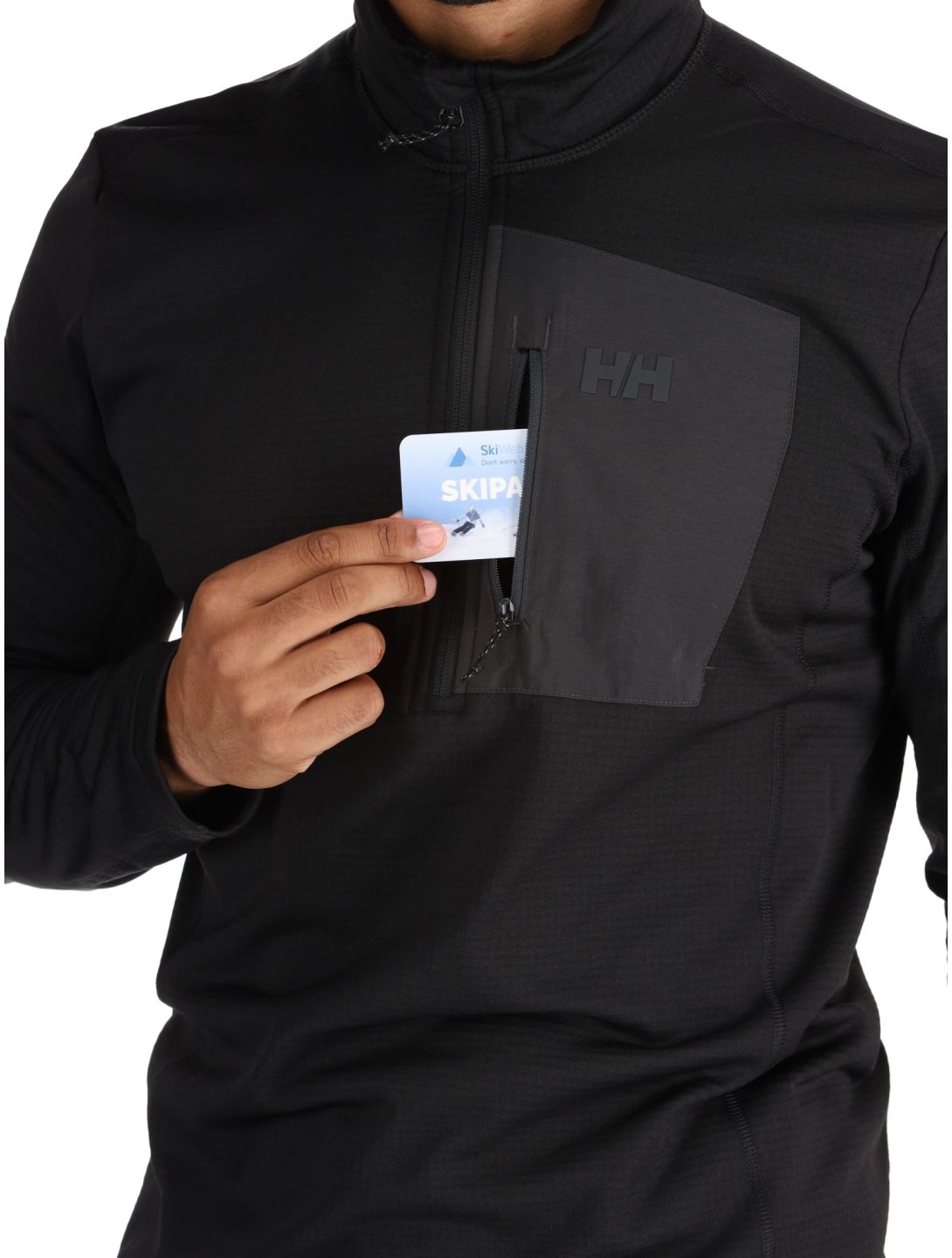 Helly Hansen, Versalite 1/2 Zip pull de ski hommes Black noir 