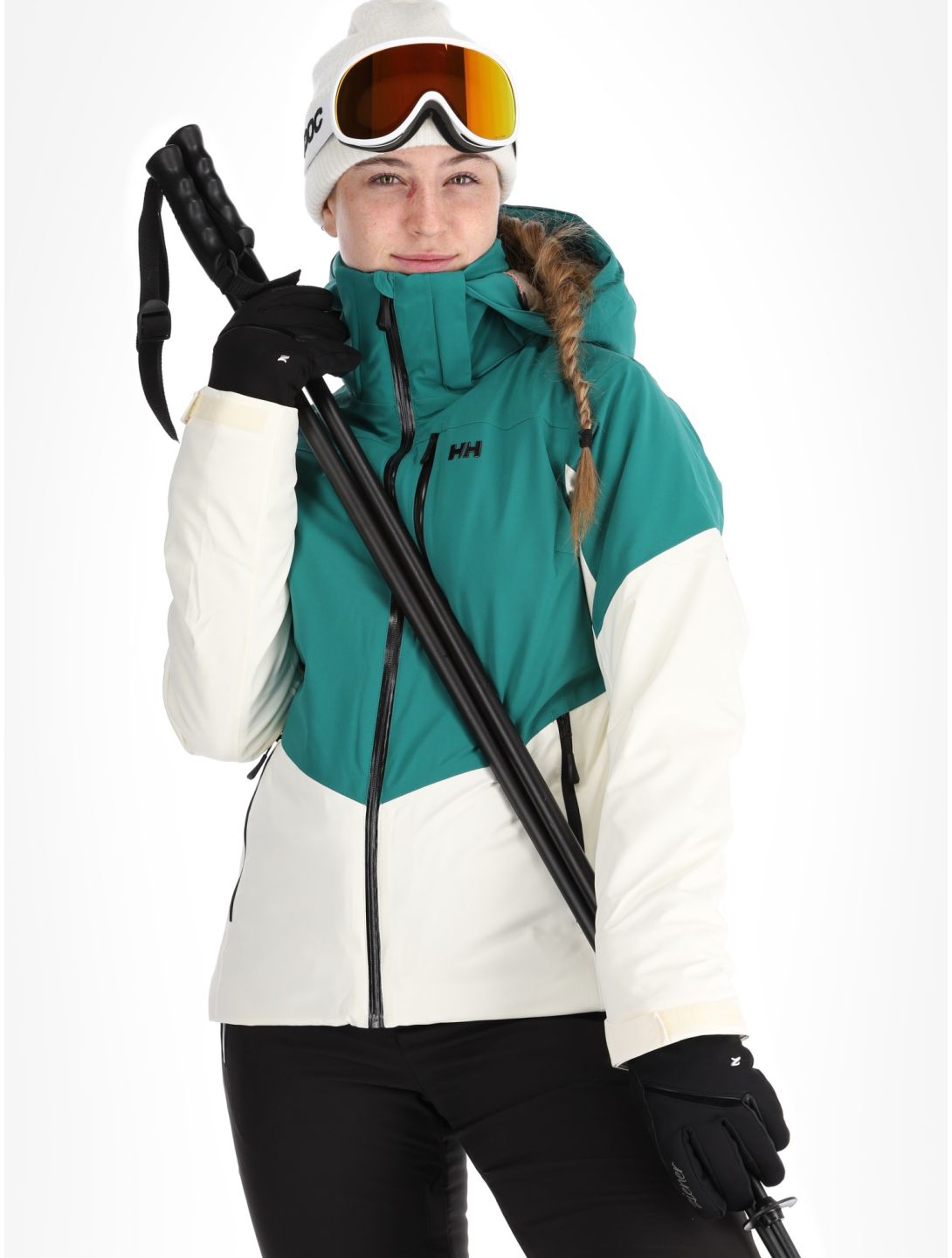 Helly Hansen, W Alphelia veste de ski femmes Emerald Snow blanc, vert 