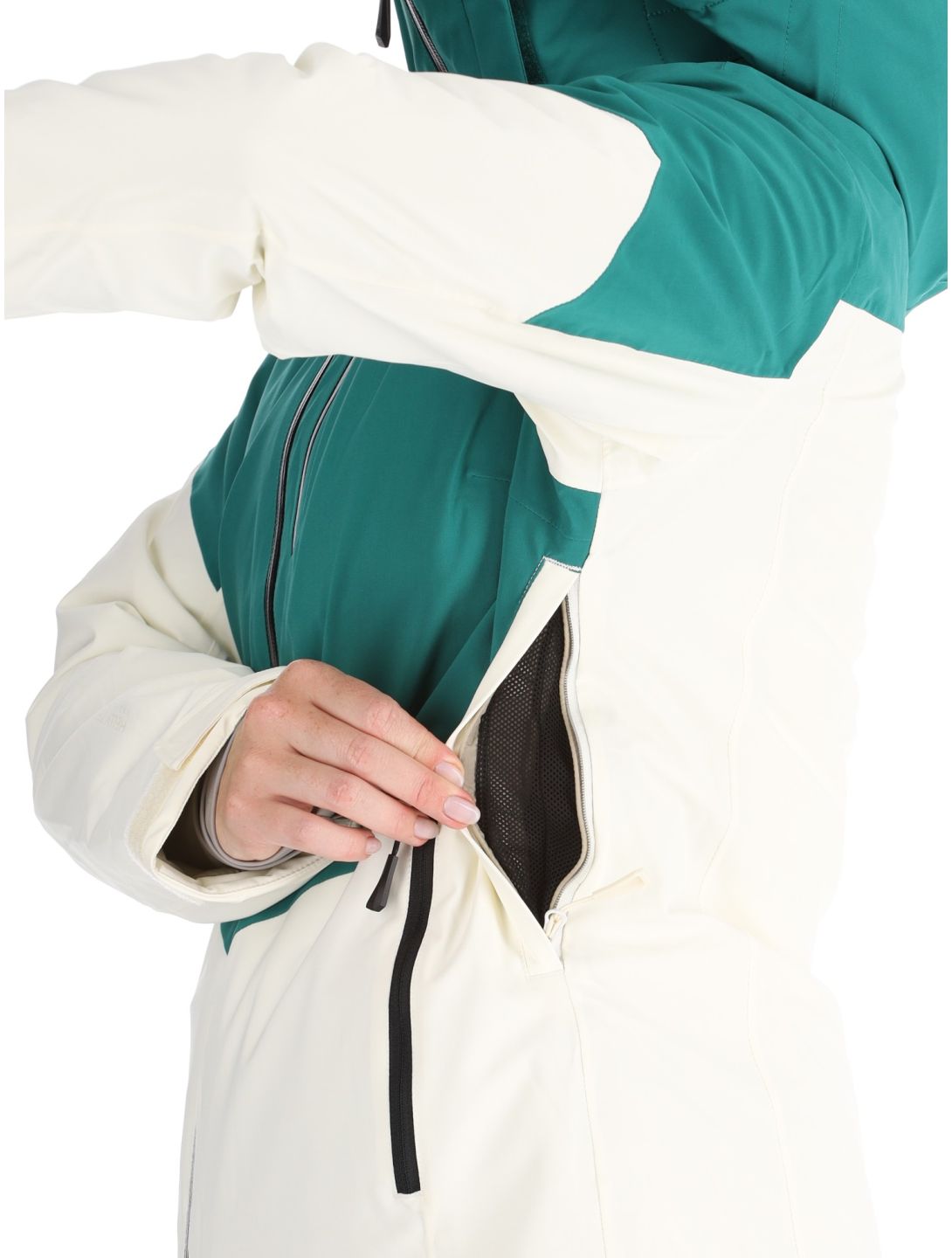 Helly Hansen, W Alphelia veste de ski femmes Emerald Snow blanc, vert 