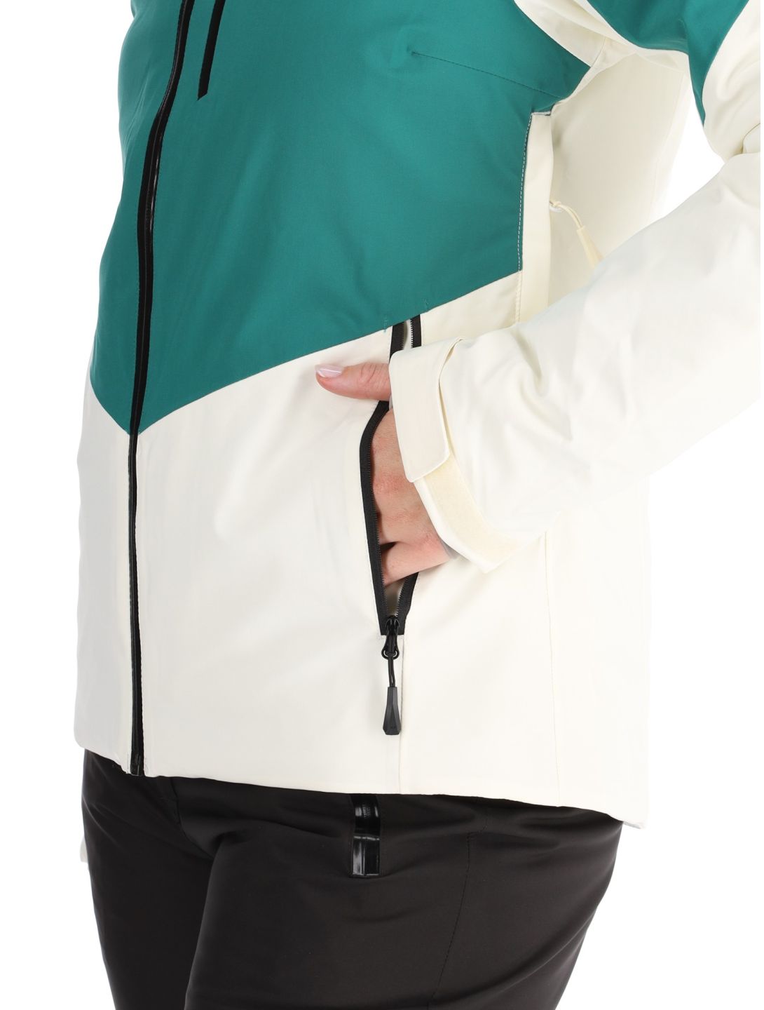 Helly Hansen, W Alphelia veste de ski femmes Emerald Snow blanc, vert 