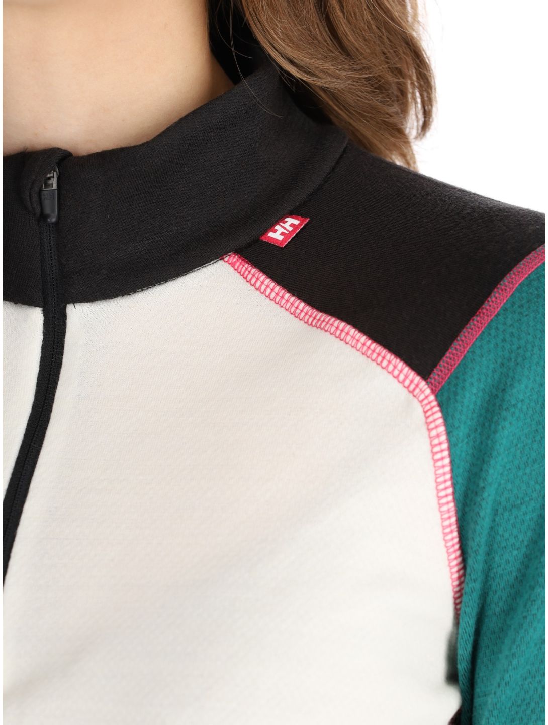 Helly Hansen, W Lifa Merino Midweight 1/2 Zip pull de ski femmes Emerald vert 