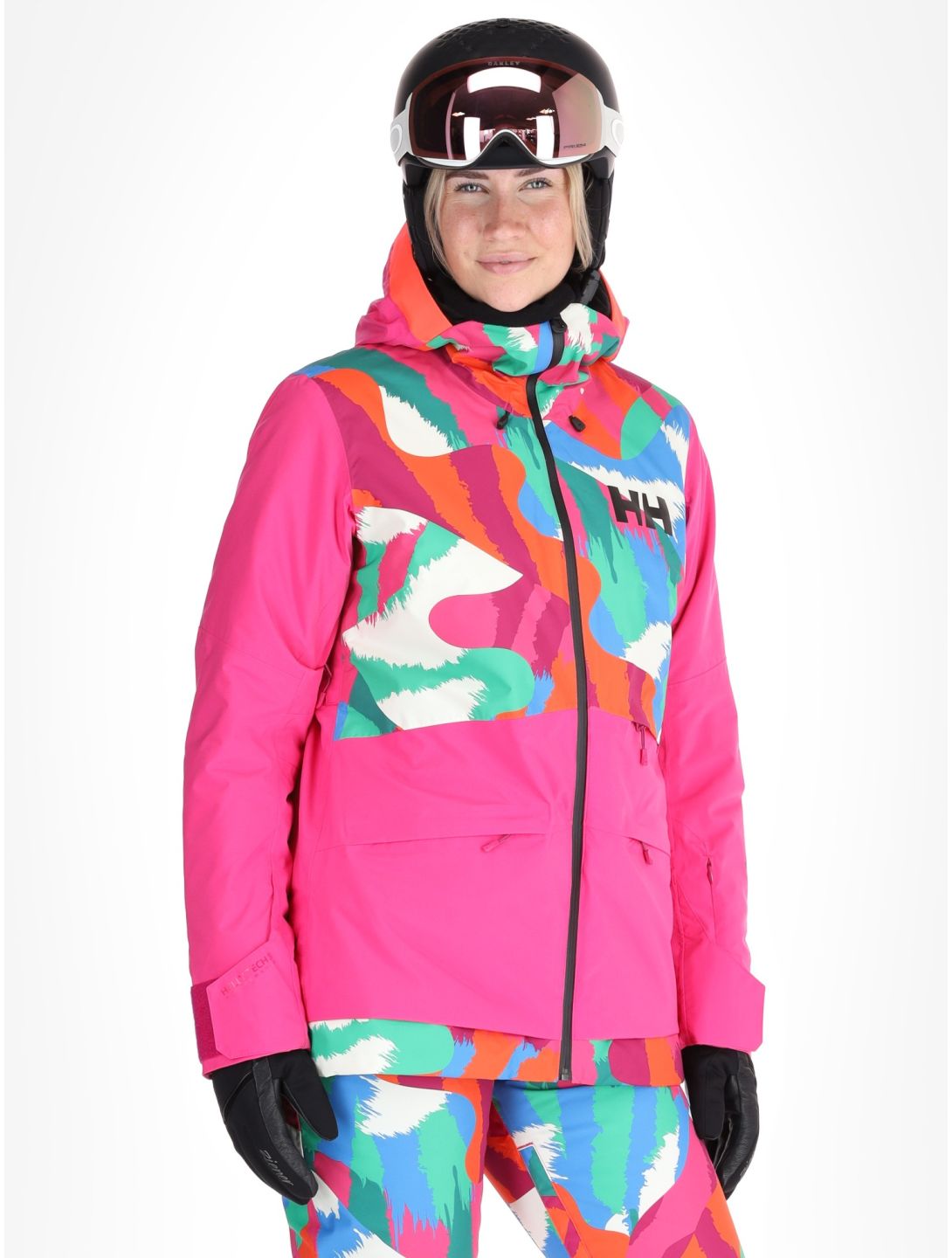 Helly Hansen, W Powchaser 2.0 veste de ski femmes JPB AOP multicolore, rose 