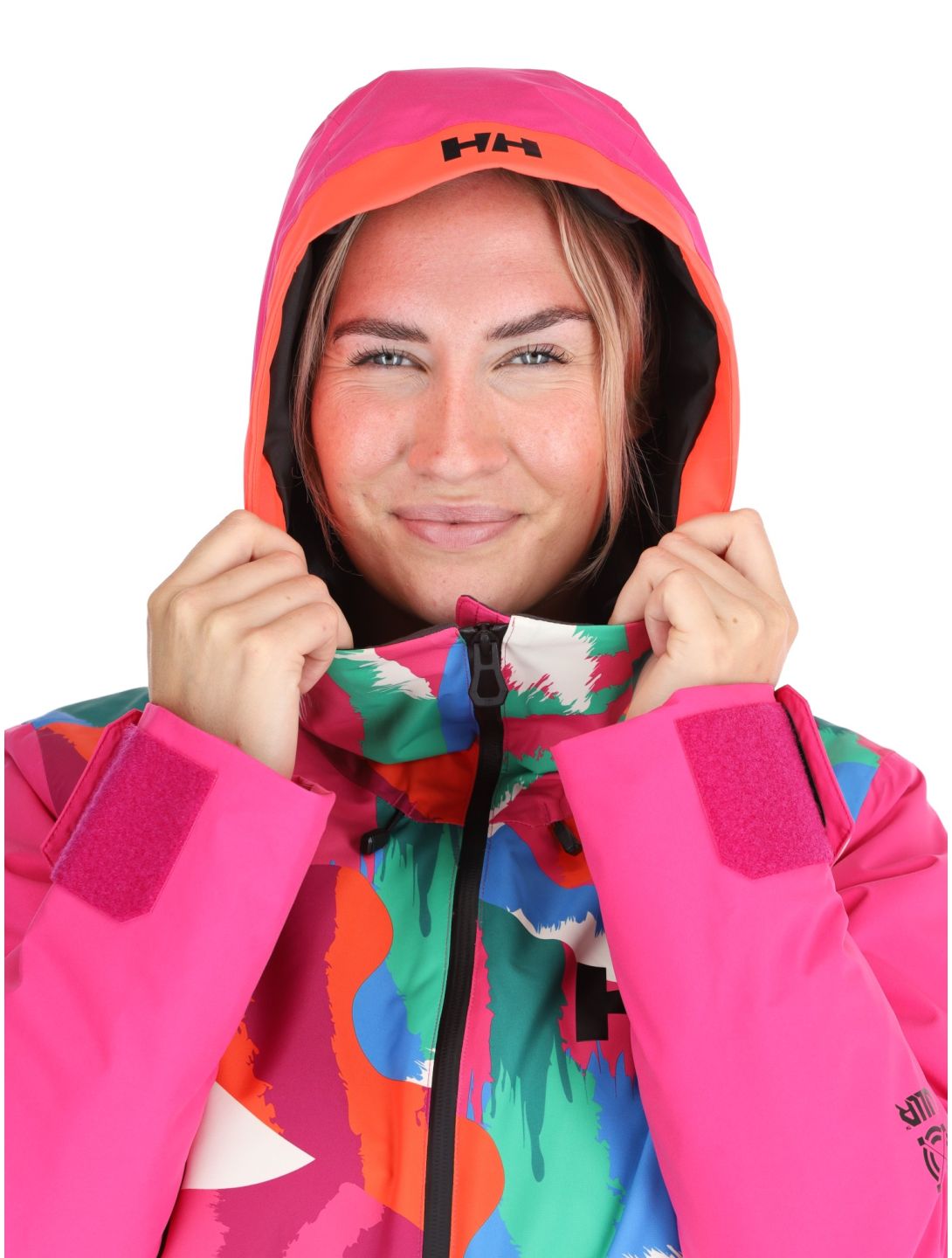 Helly Hansen, W Powchaser 2.0 veste de ski femmes JPB AOP multicolore, rose 