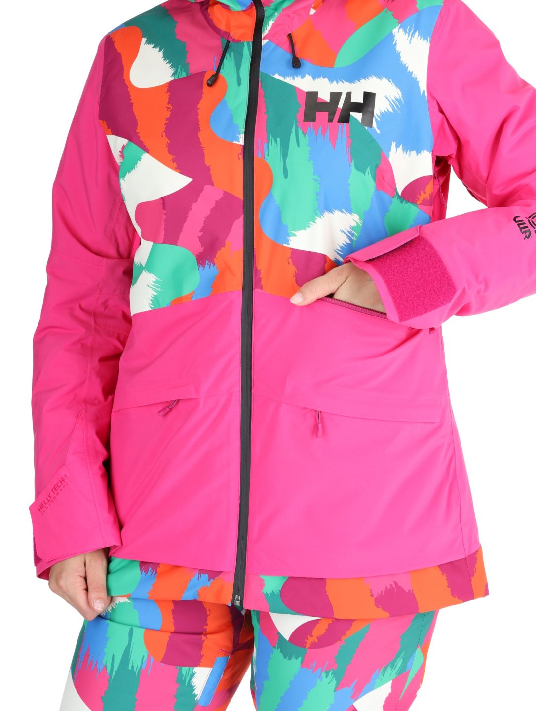 Helly Hansen, W Powchaser 2.0 veste de ski femmes JPB AOP multicolore, rose 