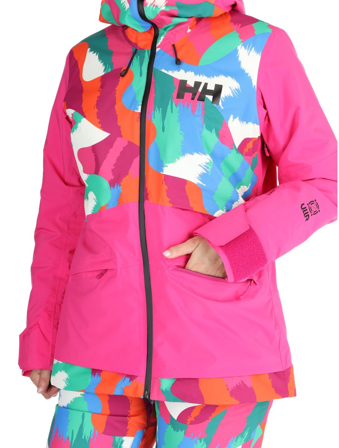 Helly Hansen, W Powchaser 2.0 veste de ski femmes JPB AOP multicolore, rose 