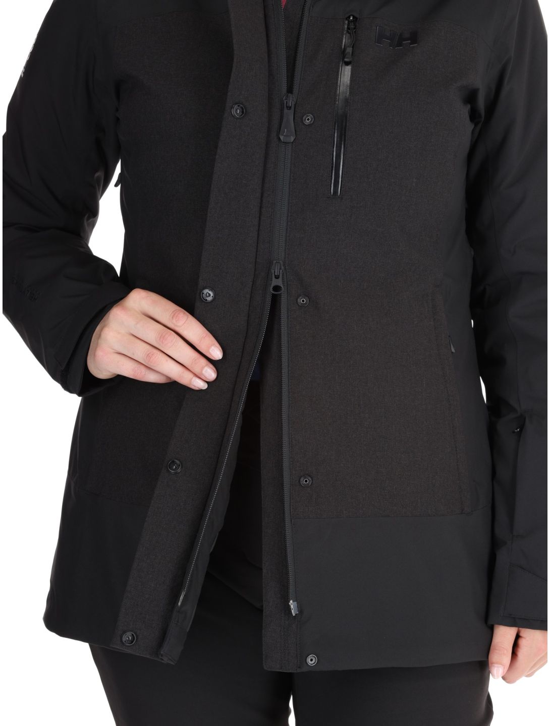 Helly Hansen, W Snowplay Long Insulated veste de ski femmes Black noir 